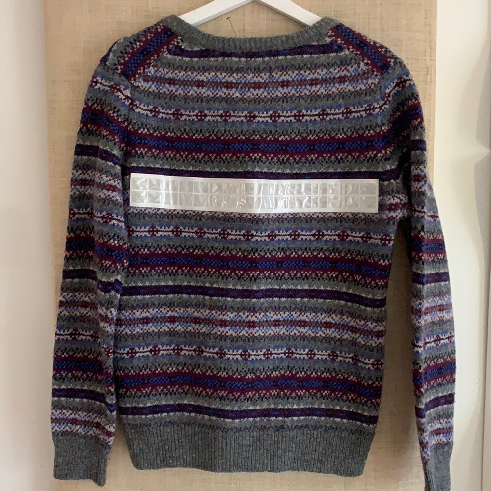 Junya watanabe hand knit-reflective stripe 2018  knit